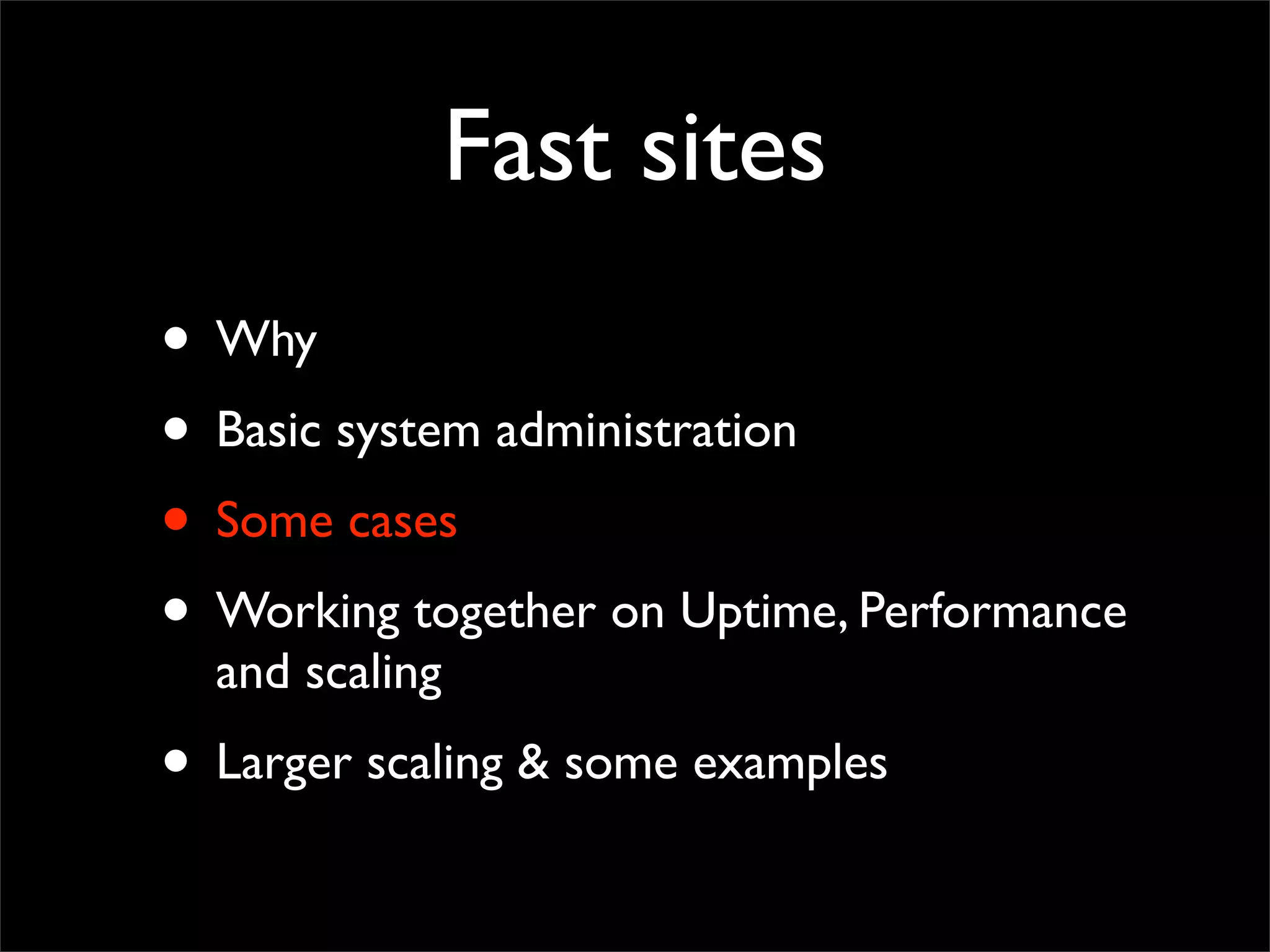 Making performant sites
