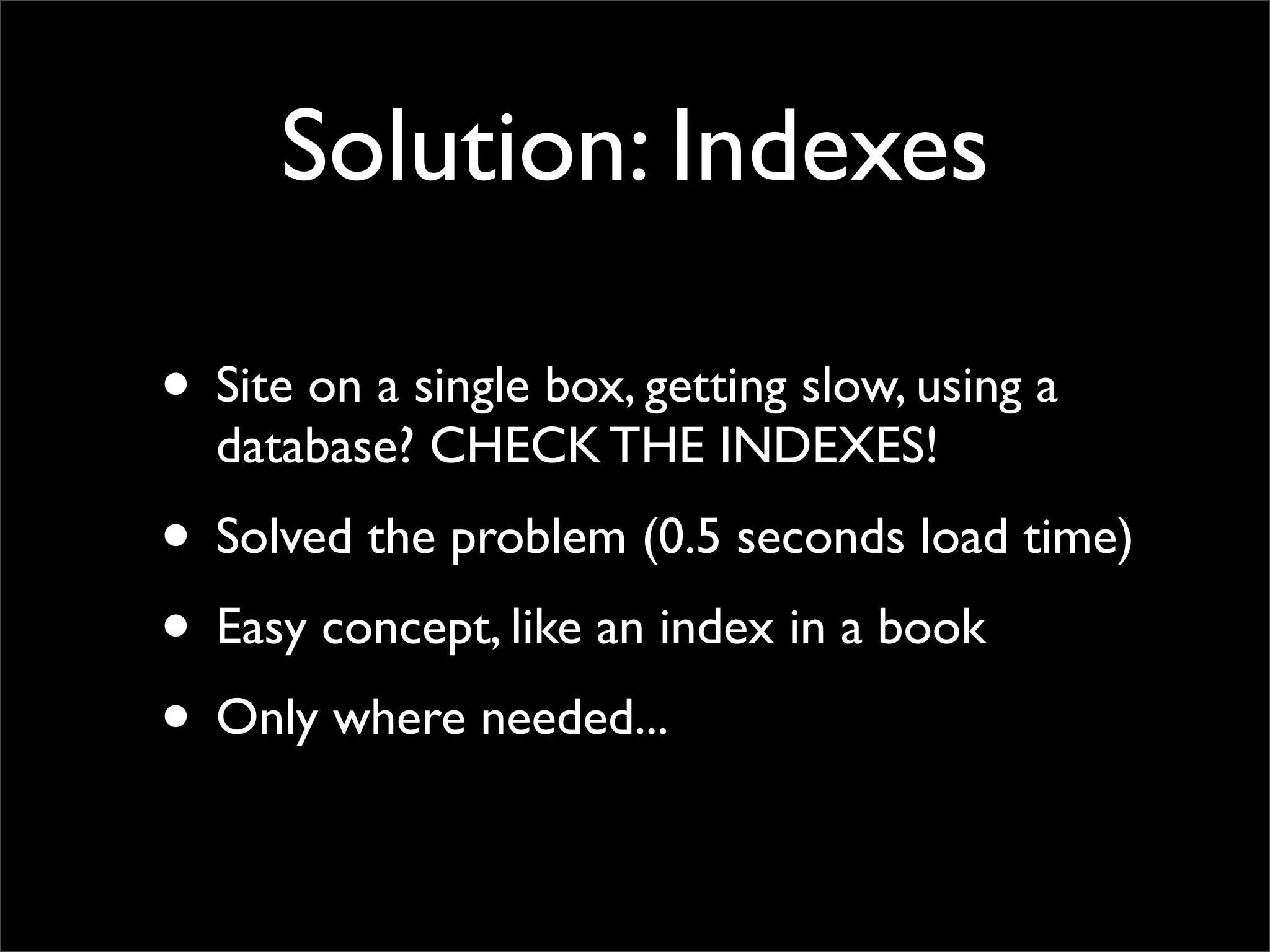 Making performant sites