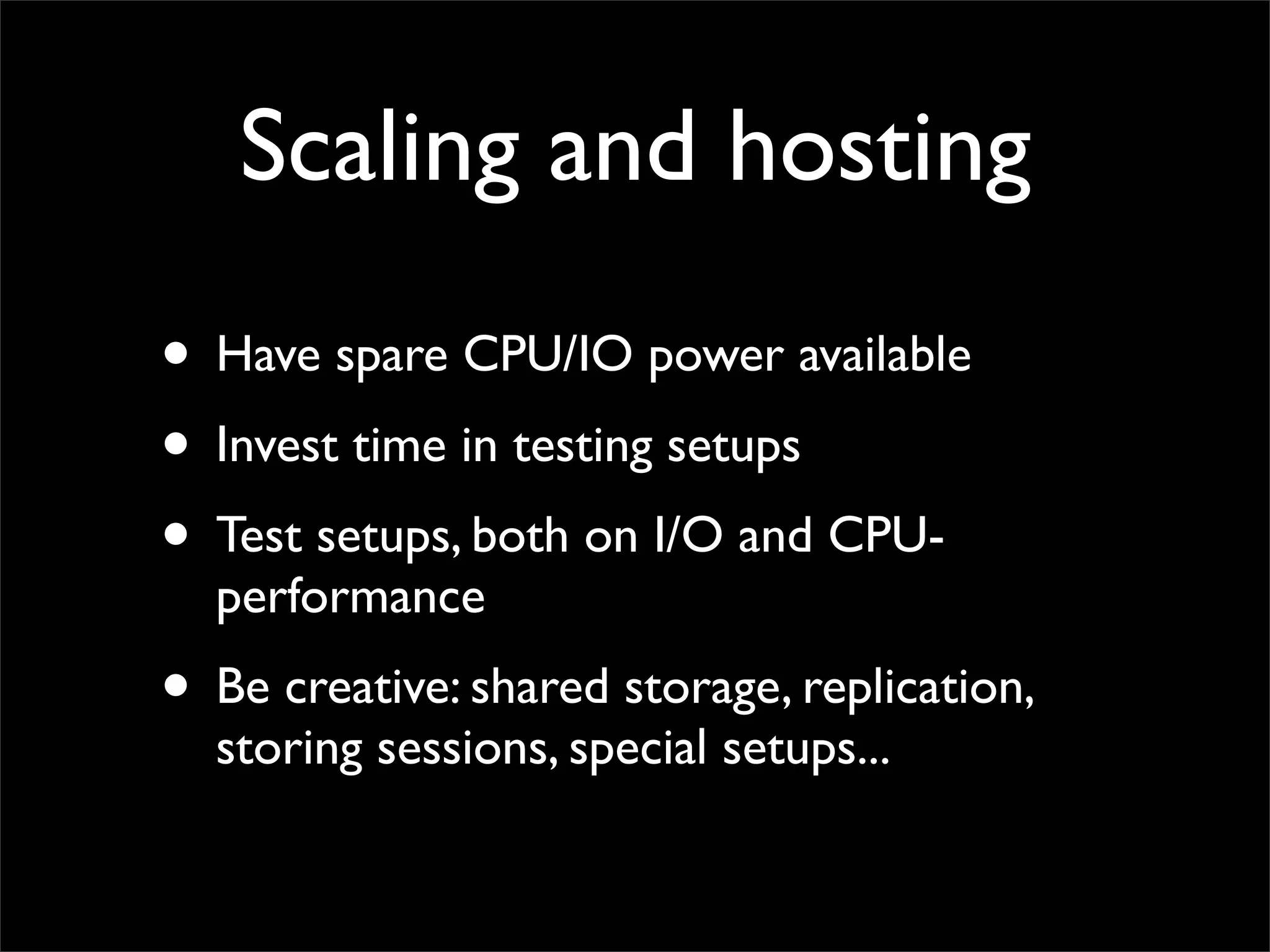 Making performant sites
