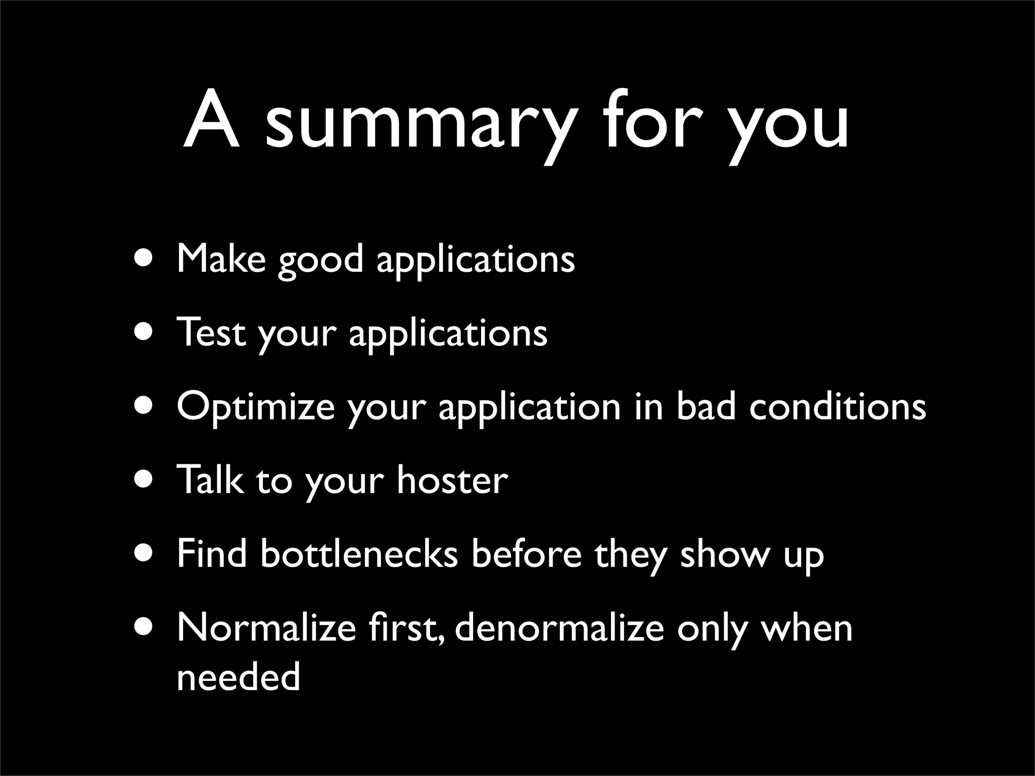 Making performant sites