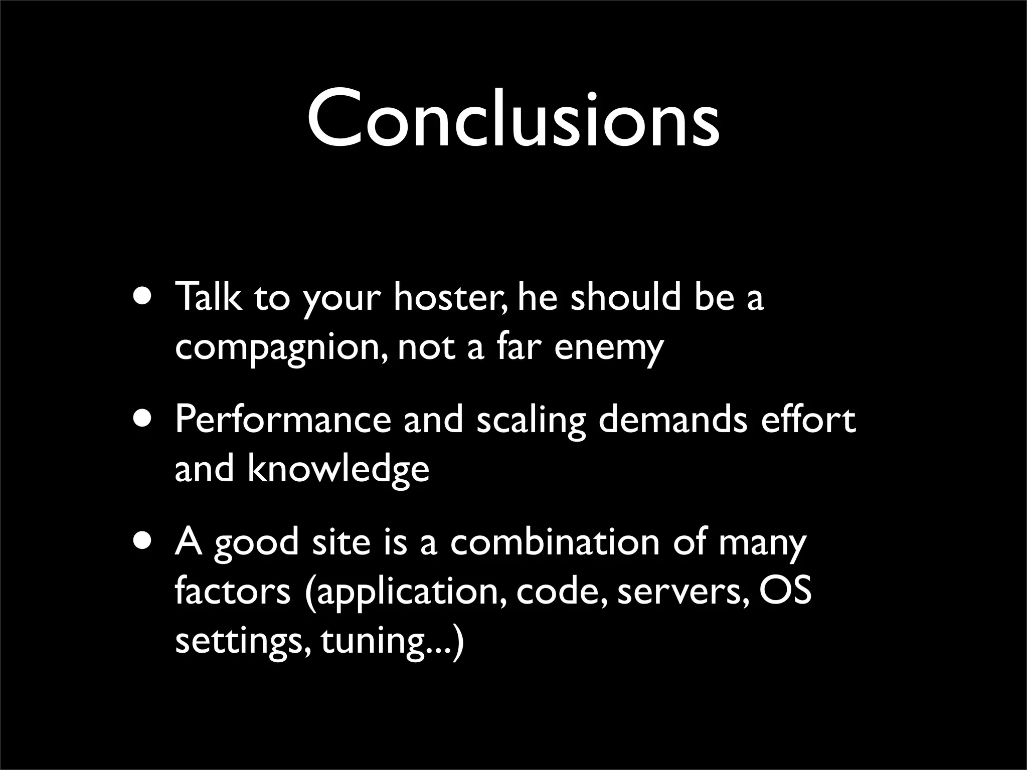 Making performant sites