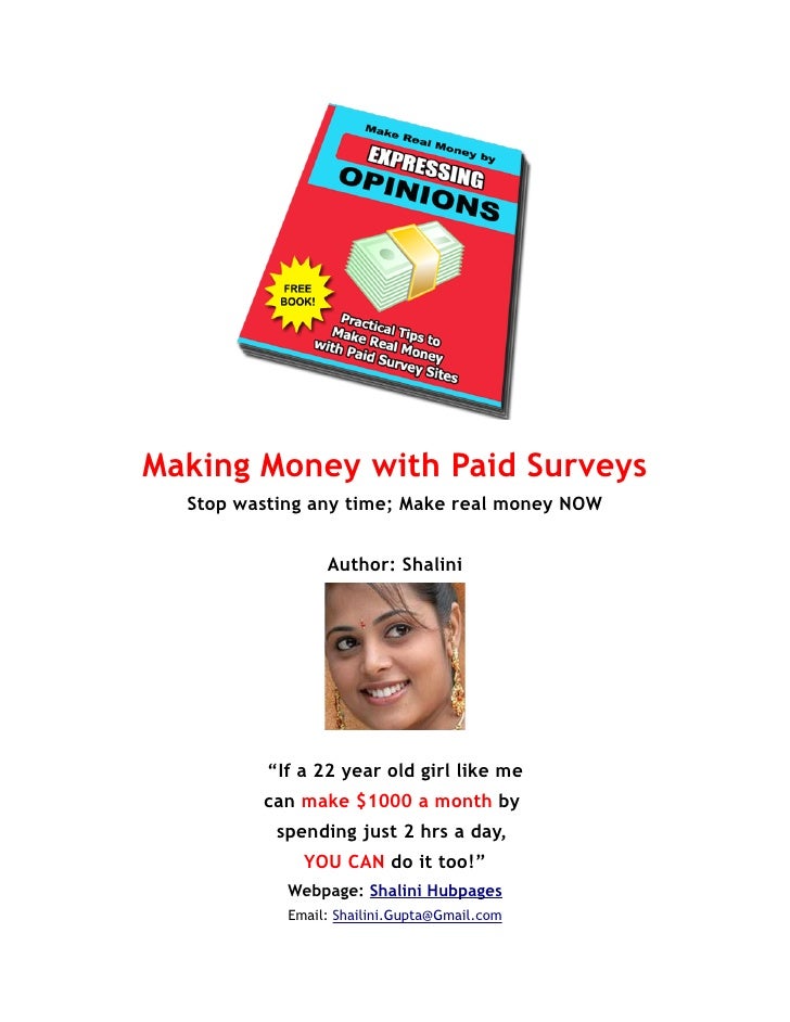 Making Real Money With Paid Surveys