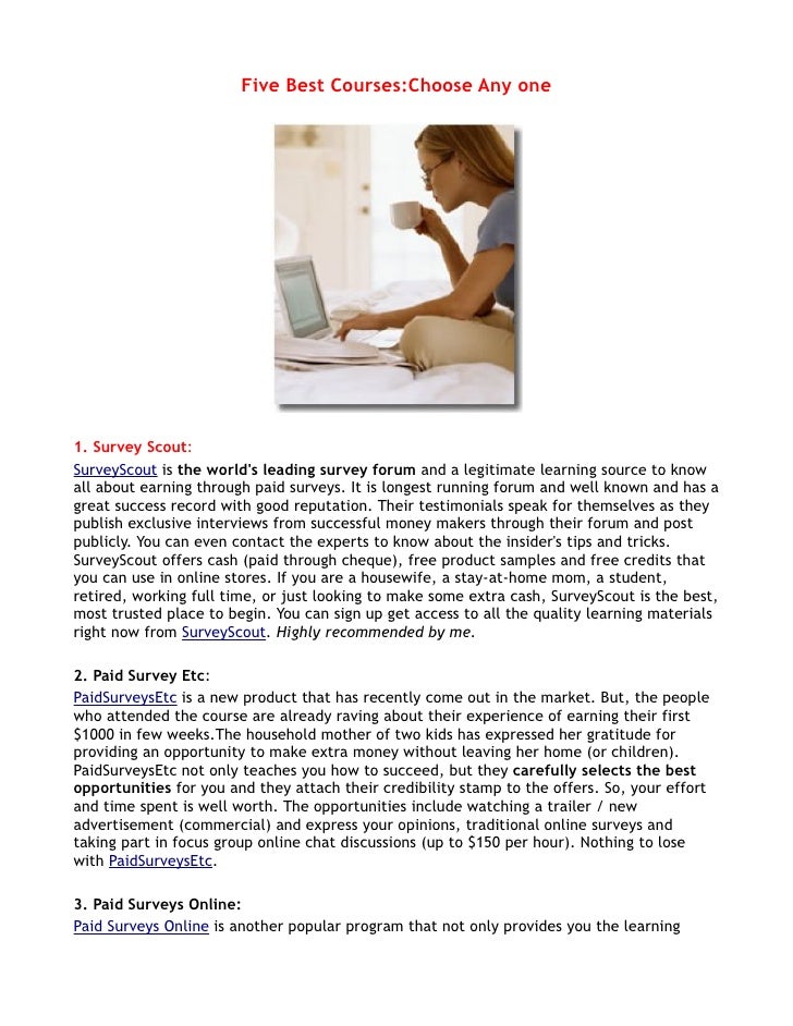 Making Real Money With Paid Surveys