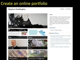 Create an online portfolio