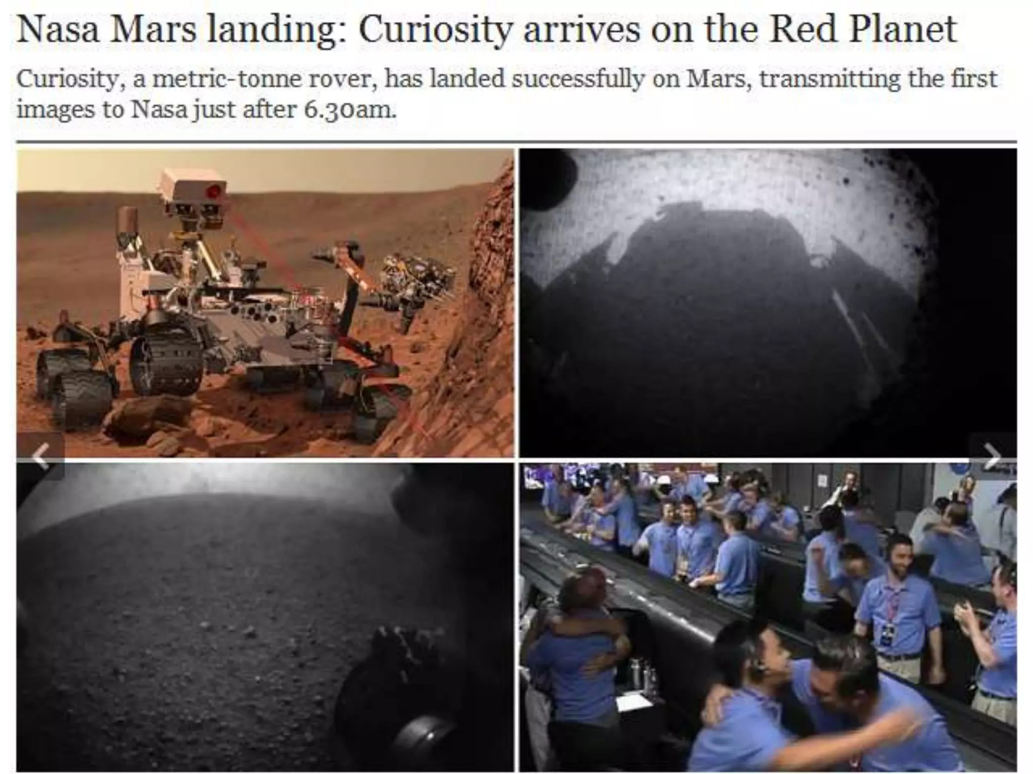 Has the Future Arrived?
     Landing on Mars




16
 