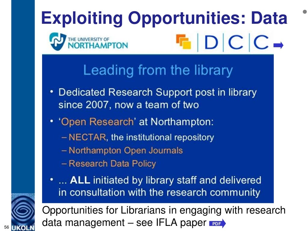 Exploiting Opportunities Data Opportunities for
