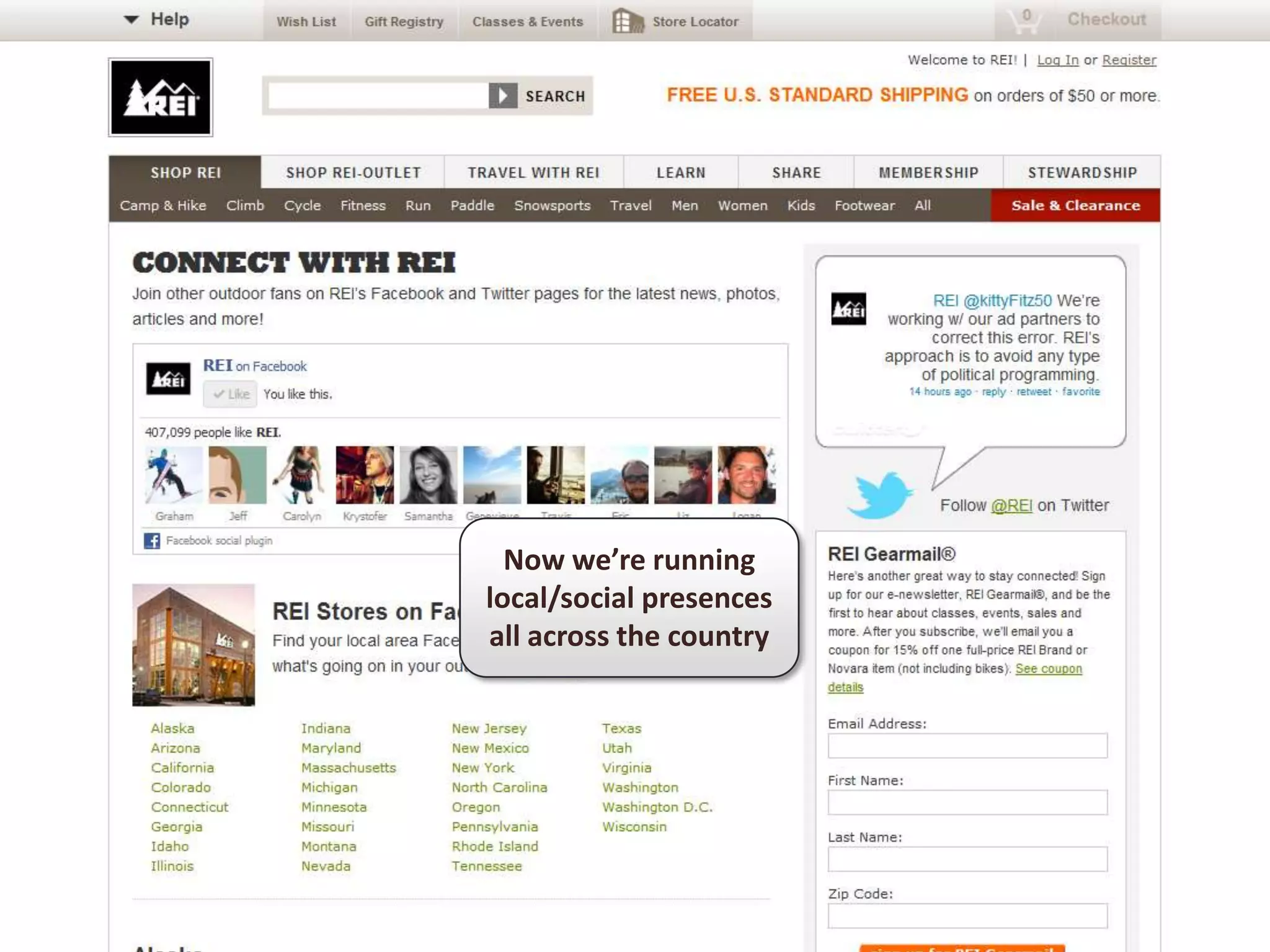 Now we’re running
local/social presences
all across the country
 