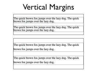 Vertical Margins
 