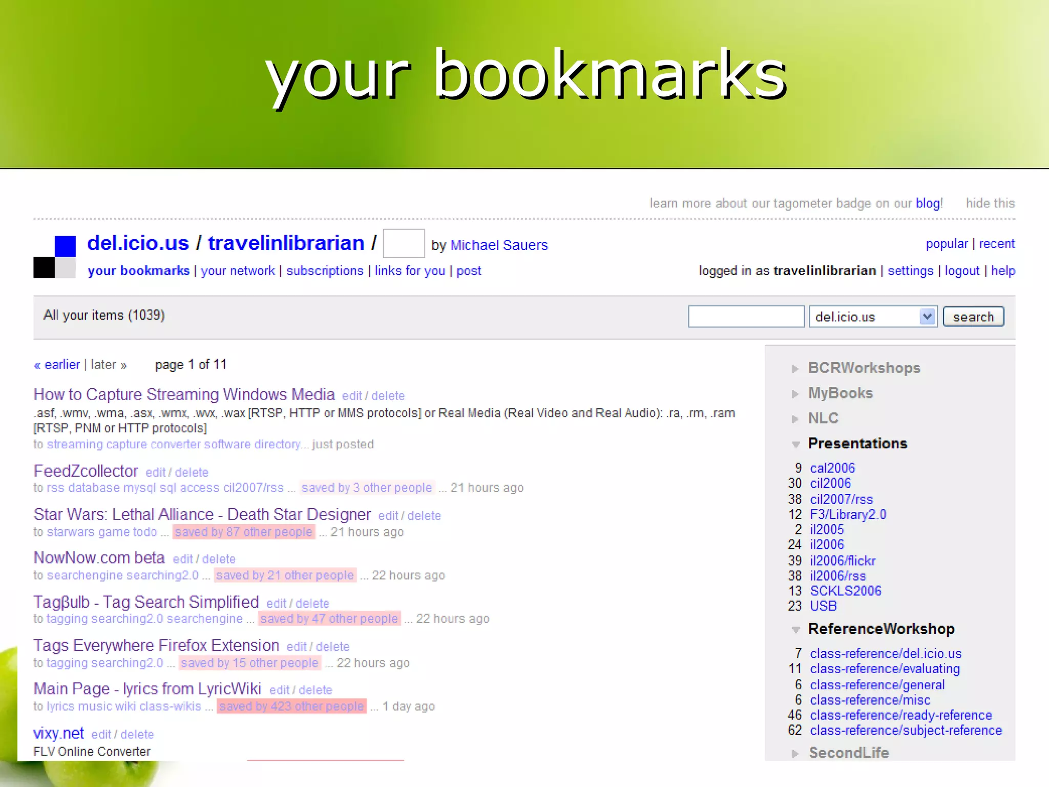 your bookmarks 