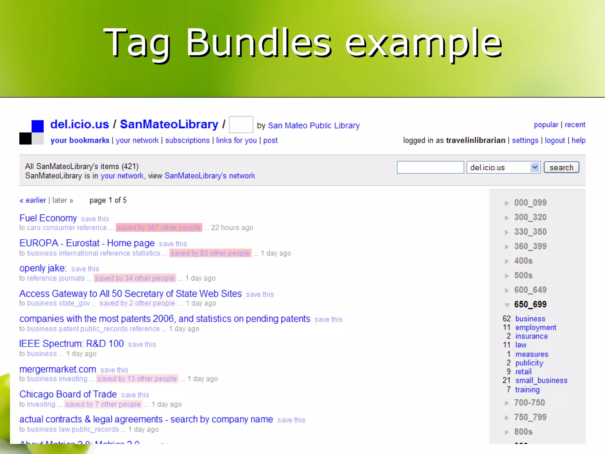 Tag Bundles example 