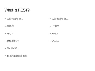 Making Your Perl REST