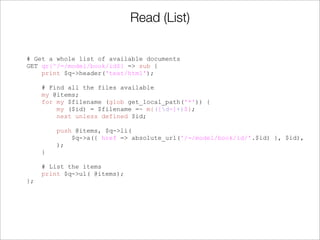 Making Your Perl REST