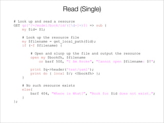 Making Your Perl REST