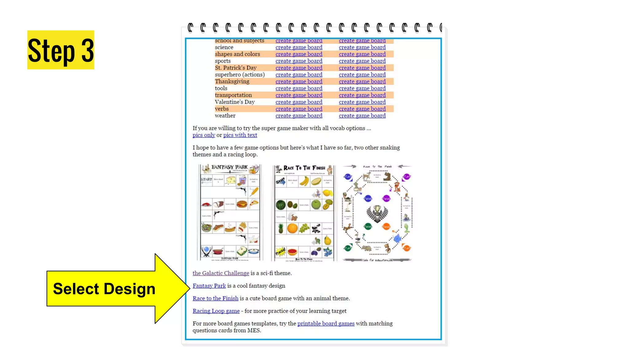 Step 3
Select Design
 