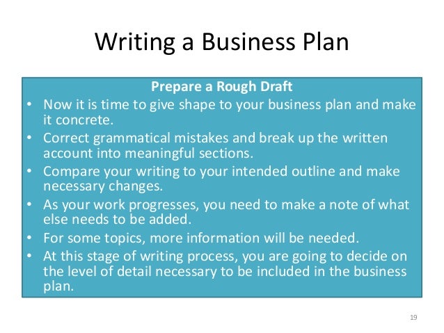 making a business plan