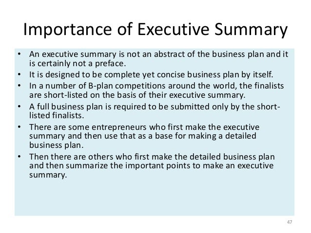 executive summary on a business plan how to start an executive summary