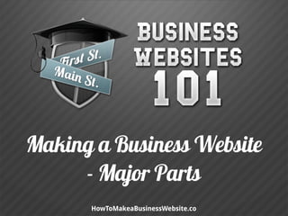 Making a Business Website
     - Major Parts
      HowToMakeaBusinessWebsite.co
 