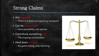 Making a claim | PPTX