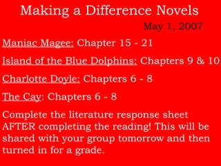 Making a difference novels | PPT