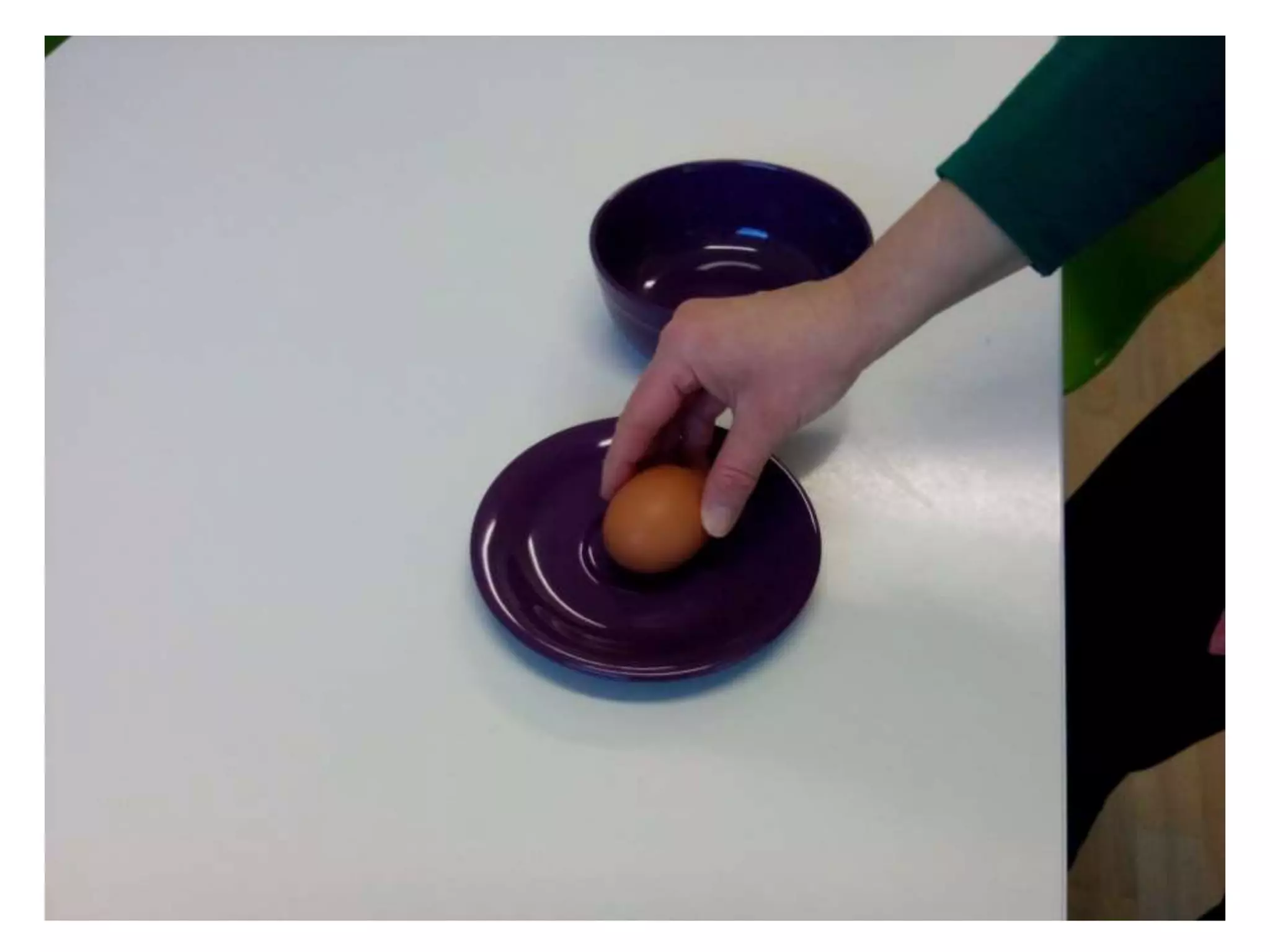 Making a fried egg in a toast - work skill