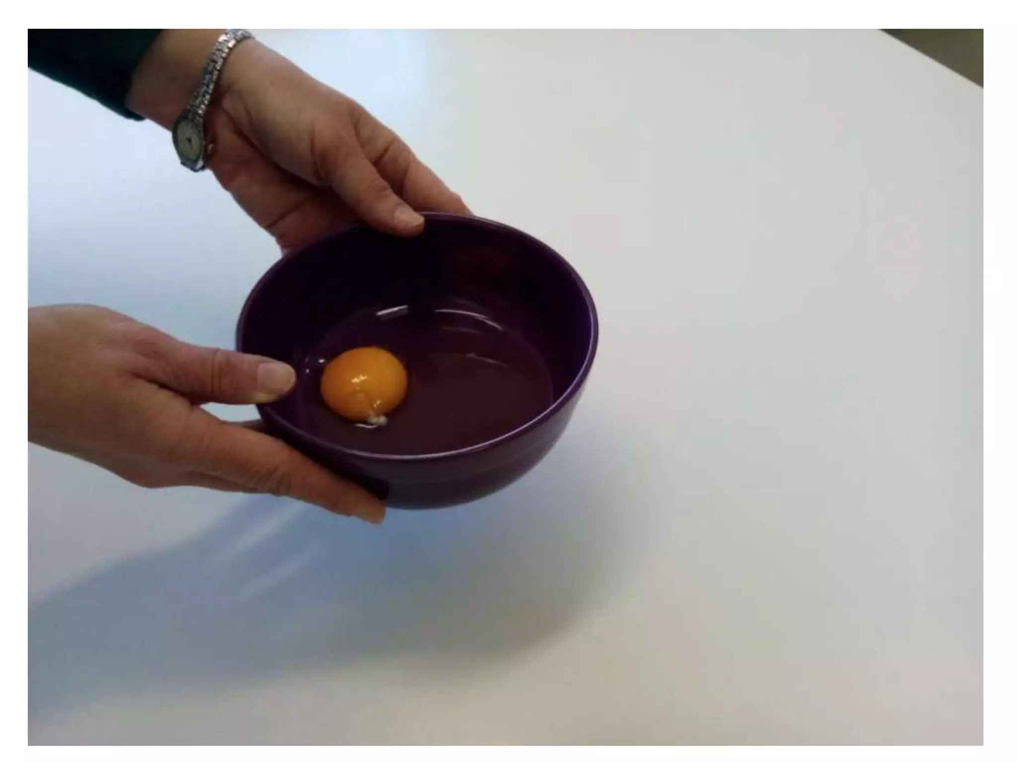 Making a fried egg in a toast - work skill