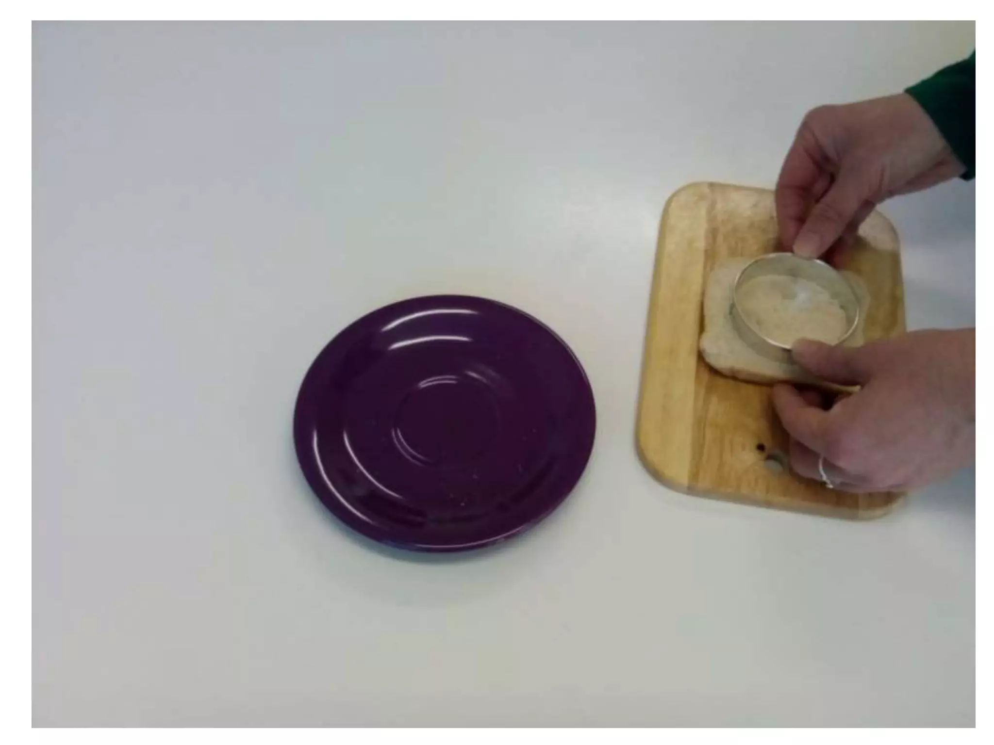 Making a fried egg in a toast - work skill