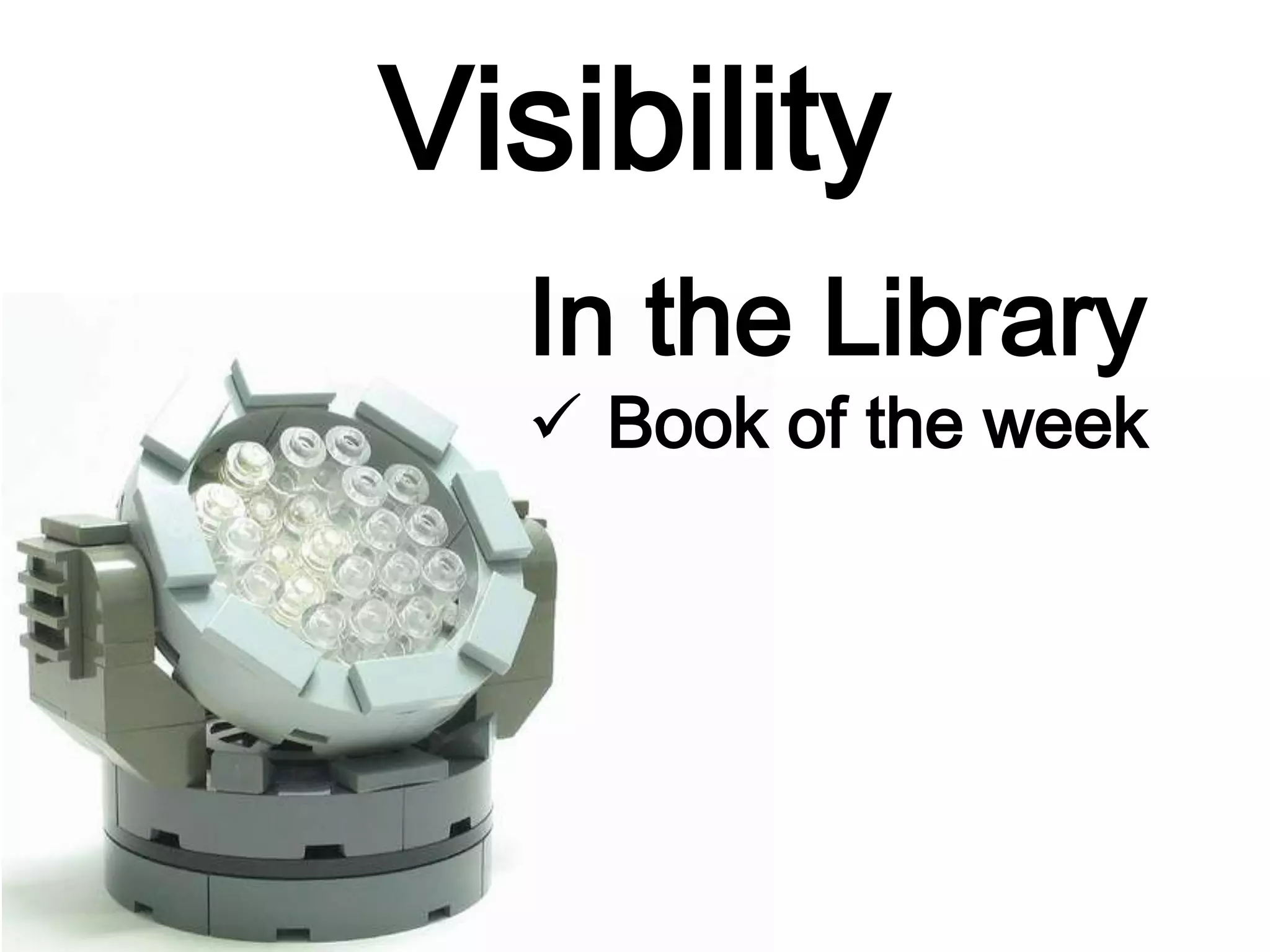 Visibility
In the Library
 Book of the week
 