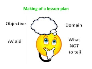 Making of a lesson-plan
 
