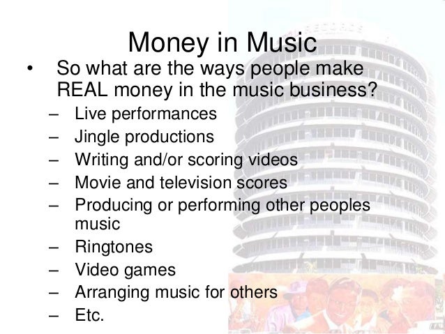 money within the music industry music industry essay