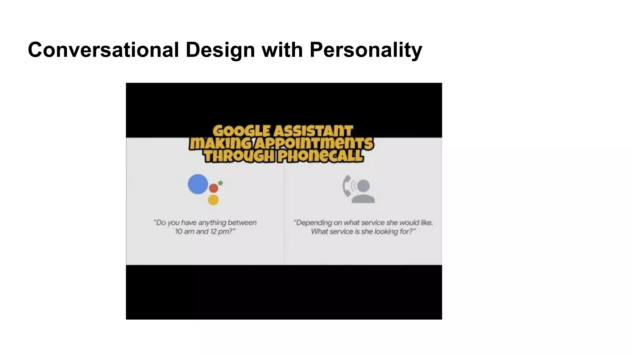 Conversational Design with Personality
 