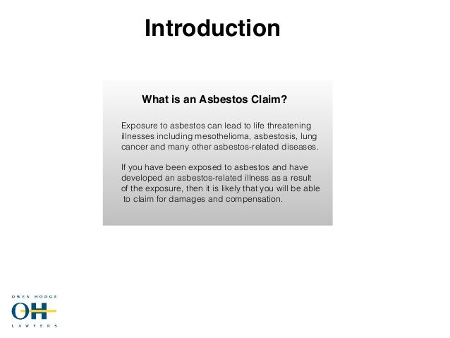 Making an Asbestos Claim