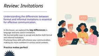 Use Invitational Language Mastering Polite Invitations: Formal and Informal Communication Skills ...
