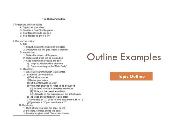 How to write topic outline
