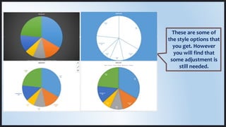 These are some of
the style options that
you get. However
you will find that
some adjustment is
still needed.
 