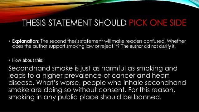 thesis statement about second hand smoke