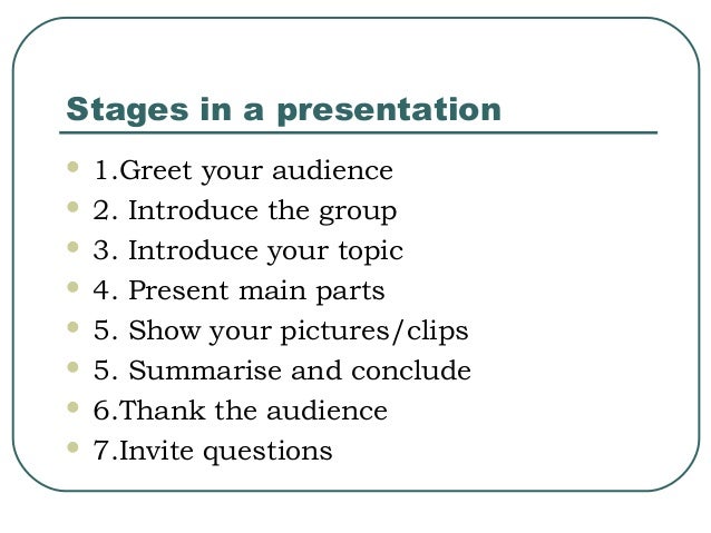 Making A Presentation In English
