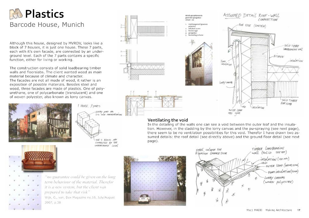 Architecture Building Material Study - Concrete, Masonry, Glass, Timb…