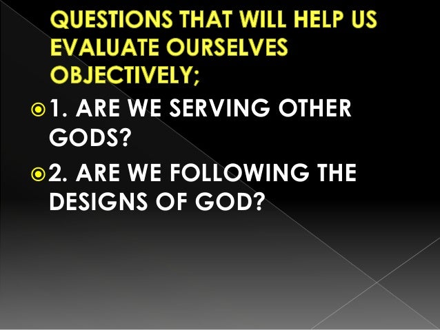 Making a spiritual inventory