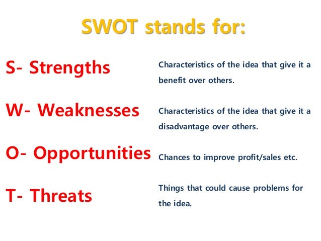 Making a SWOT Analysis ESL