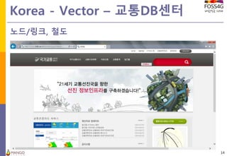 Korea - Vector – 교통DB센터
14
노드/링크, 철도
 