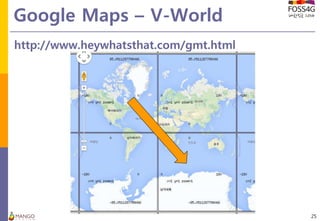 Google Maps – V-World
25
http://www.heywhatsthat.com/gmt.html
 
