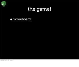 the game!
• Scoreboard
Saturday, November 13, 2010
 