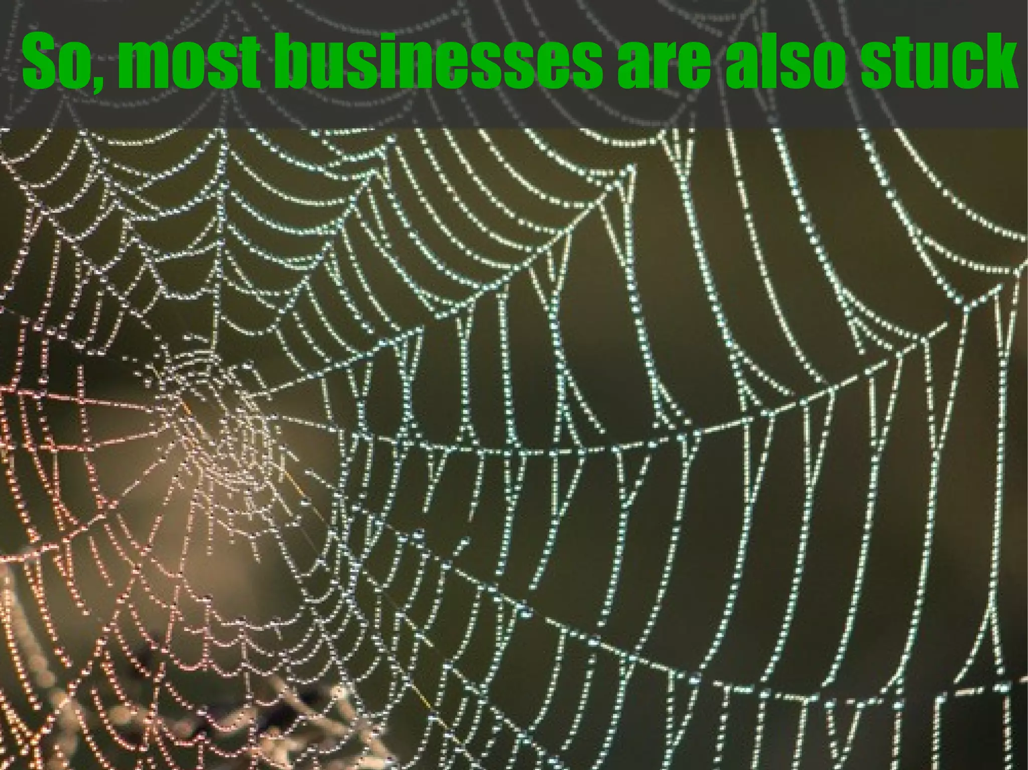 So, most businesses are also stuck
 