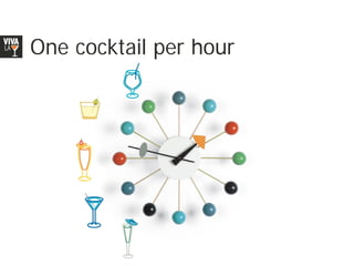One cocktail per hour
 