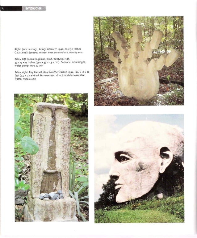 Making concrete garden ornaments