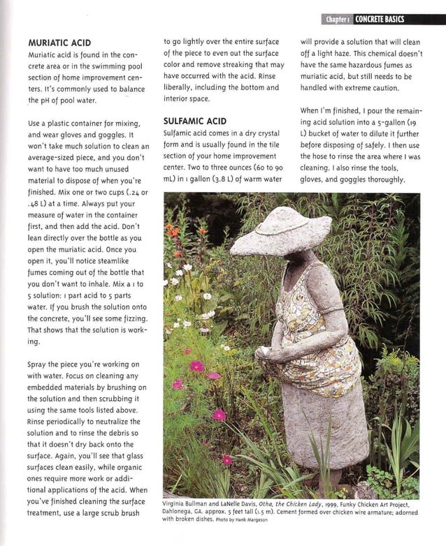 Making concrete garden ornaments