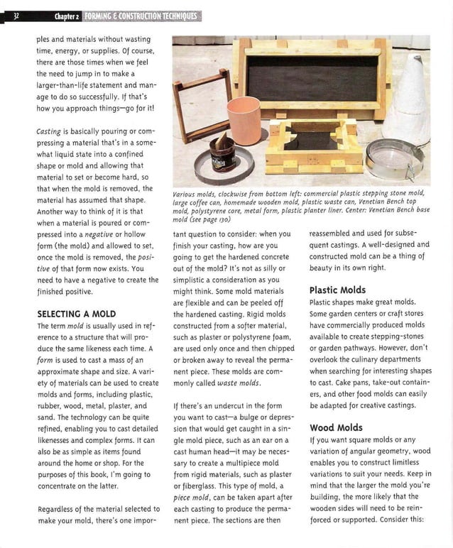 Making concrete garden ornaments