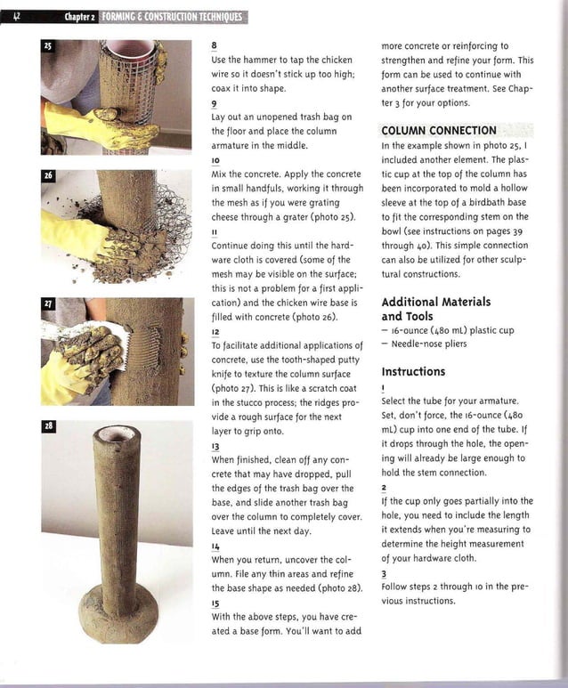 Making concrete garden ornaments