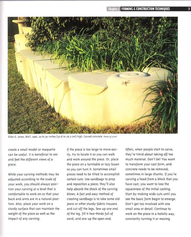 Making concrete garden ornaments