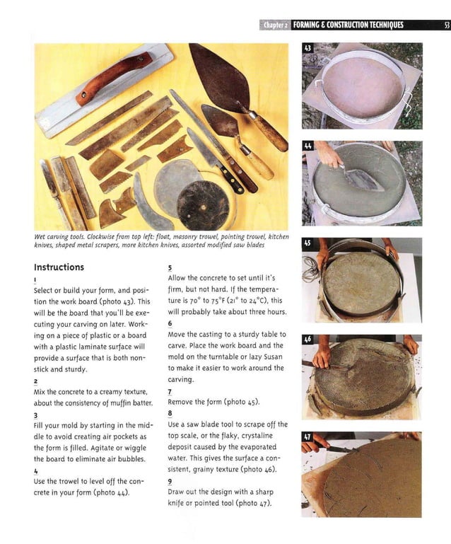 Making concrete garden ornaments